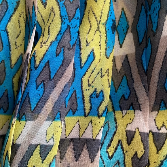 Joe Fresh Boho/Aztec/Tribal Print Pleated Smocked Mini Skirt Women's Size XL - Picture 12 of 13